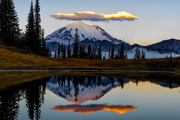 Mt Rainier over Upper Tipsoo Lake